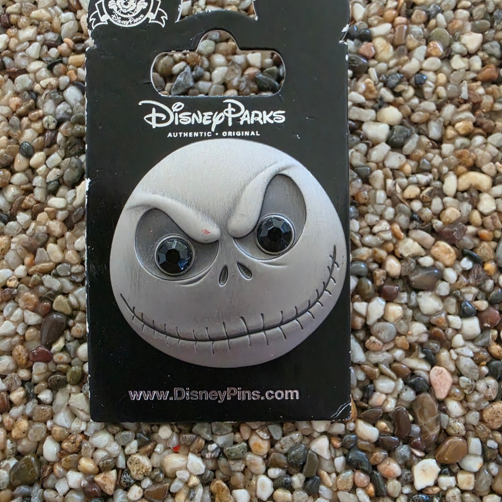 Disney Parks Jack Skellington Nightmare Before Christmas Pin Rhinestone Eyes